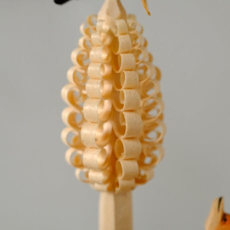 ドイツ木工芸品　キツネとカラス