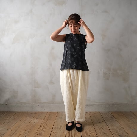 単純なる風景 Elastic waist wrap pants