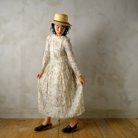 優しき庭 gather one-piece dress