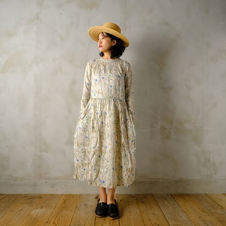 優しき庭 gather one-piece dress