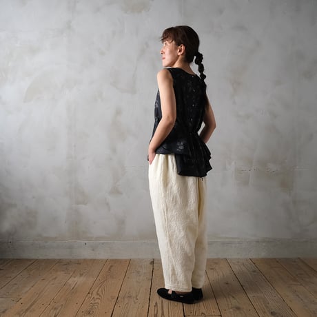 単純なる風景 Elastic waist wrap pants