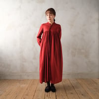 静寂の欠片 Funnel neck shirt dress