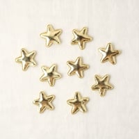 メタリック生地　ゴールド星形パーツ