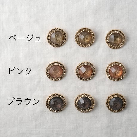 アンティーク調フレーム　繊維入りキラキラボタン