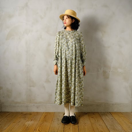 月にぬれた花 drop waist dress