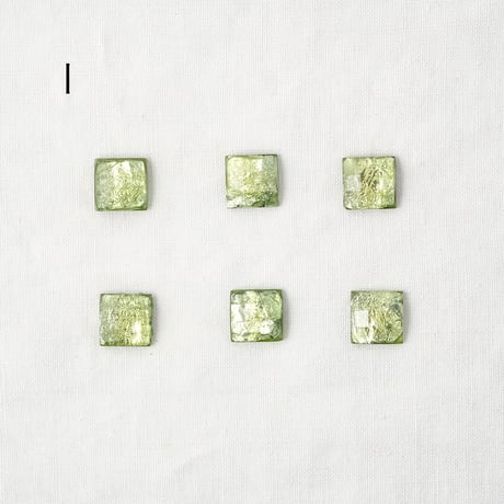 箔入りスクエアカボション