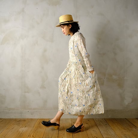 優しき庭 gather one-piece dress