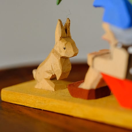 ドイツ工芸品　小人とウサギ