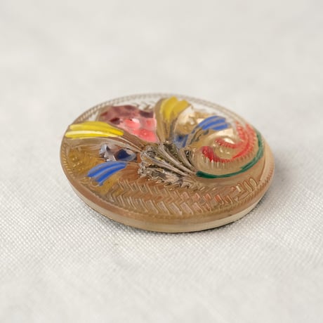 チェコガラスボタン　花束＜丸型26mm＞