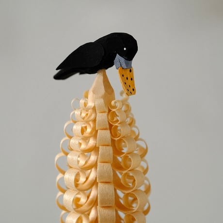 ドイツ木工芸品　キツネとカラス