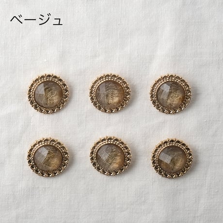 アンティーク調フレーム　繊維入りキラキラボタン