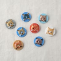 チェコガラスボタン　ねこ＜丸型26mm＞