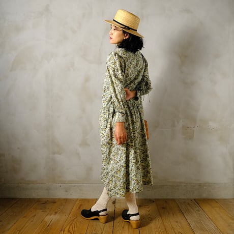 月にぬれた花 drop waist dress