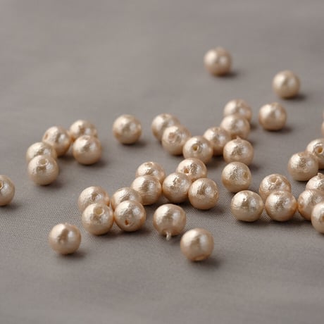 両穴コットンパール　＜6mm＞