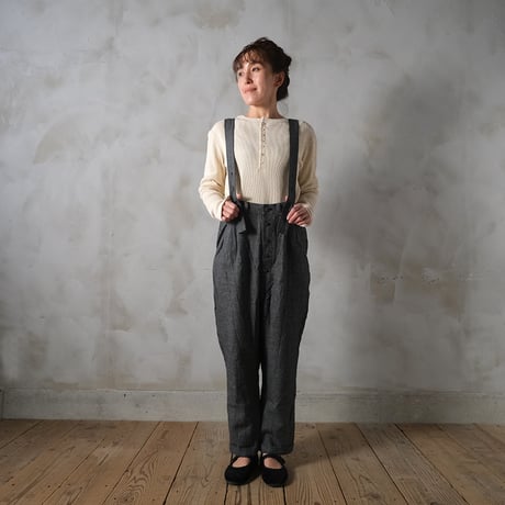 路傍の月 suspender trousers