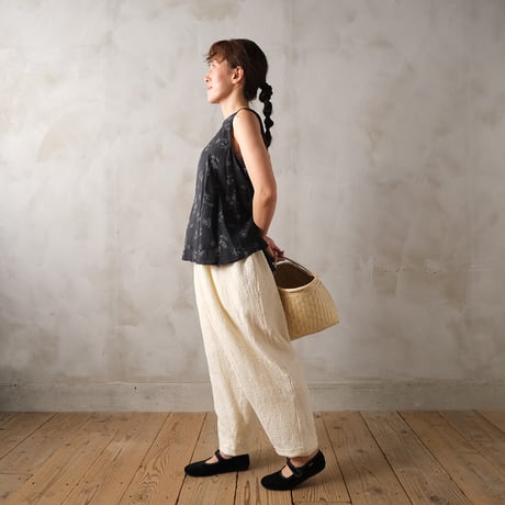 単純なる風景 Elastic waist wrap pants