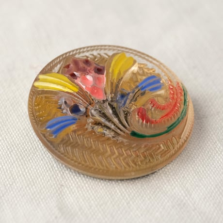 チェコガラスボタン　花束＜丸型26mm＞