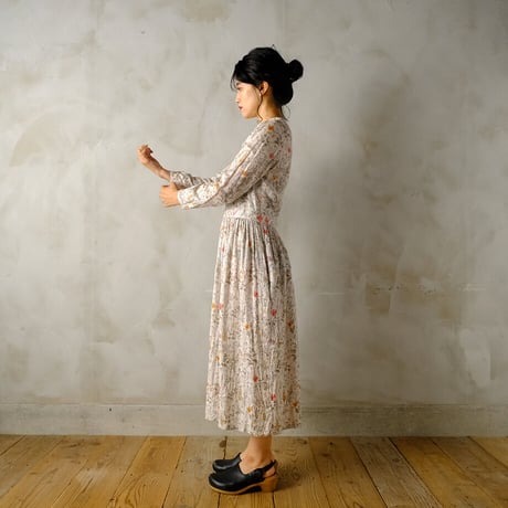 優しき庭 gather one-piece dress