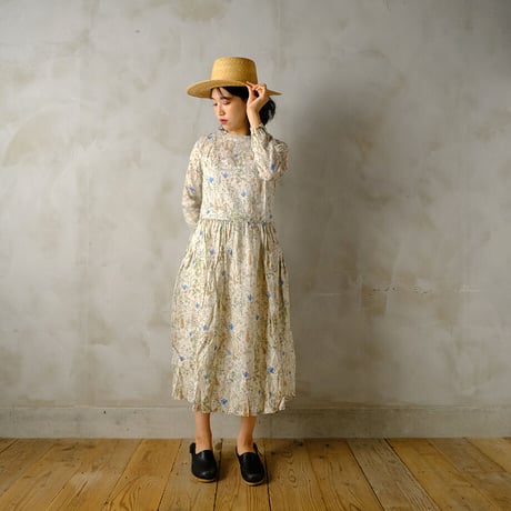 優しき庭 gather one-piece dress