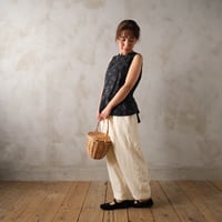 単純なる風景 Elastic waist wrap pants