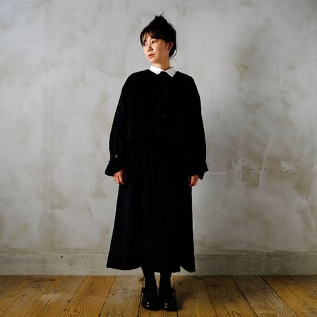 冬夜の思ひ no collar wide jacket