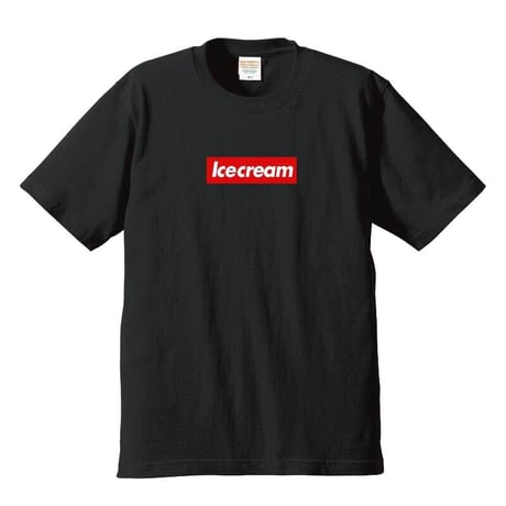 Icecream刺繍Tシャツ　Black