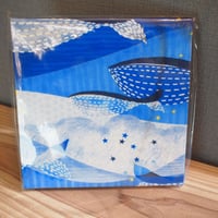 ファブリックパネル小　クジラ