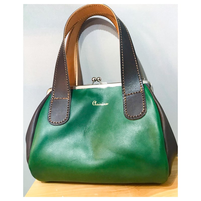 ハンドメイド 栃木レザー がま口ハンドバッグ 雑誌掲載商品 | 六