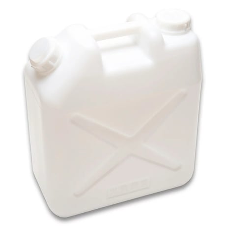 ポリタンク（白）２０Ｌ【５個セット】ポリ缶ノズル付き