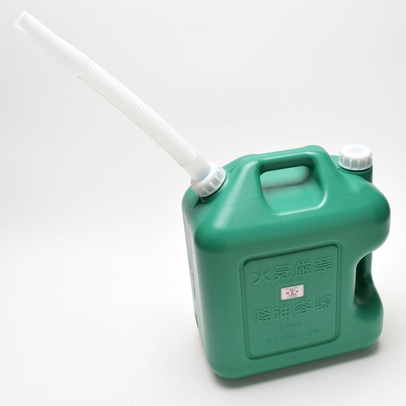 お話し中。軽油タンク 軽油タンク（緑）10L【10個セット】軽油缶ノズル付き 消防法適合品