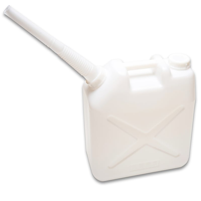 ポリタンク（白）20L【10個セット】ポリ缶ノズル付き