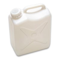 ポリタンク（白）５Ｌ【５個セット】ポリ缶ノズル付き