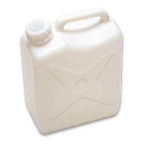 ポリタンク（白）５Ｌ【５個セット】ポリ缶ノズル付き