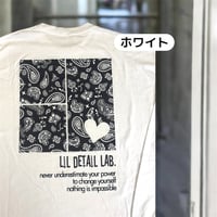 Lil Detail Lab.【 ホワイト 】5.6オンス ビッグシルエット　ロングスリーブTシャツ