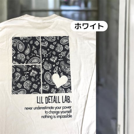 Lil Detail Lab.【 ホワイト 】5.6オンス ビッグシルエット　ロングスリーブTシャツ