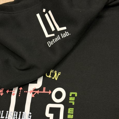 Lil Detail lab. 【 裏起毛オリジナルパーカー ブラック 】