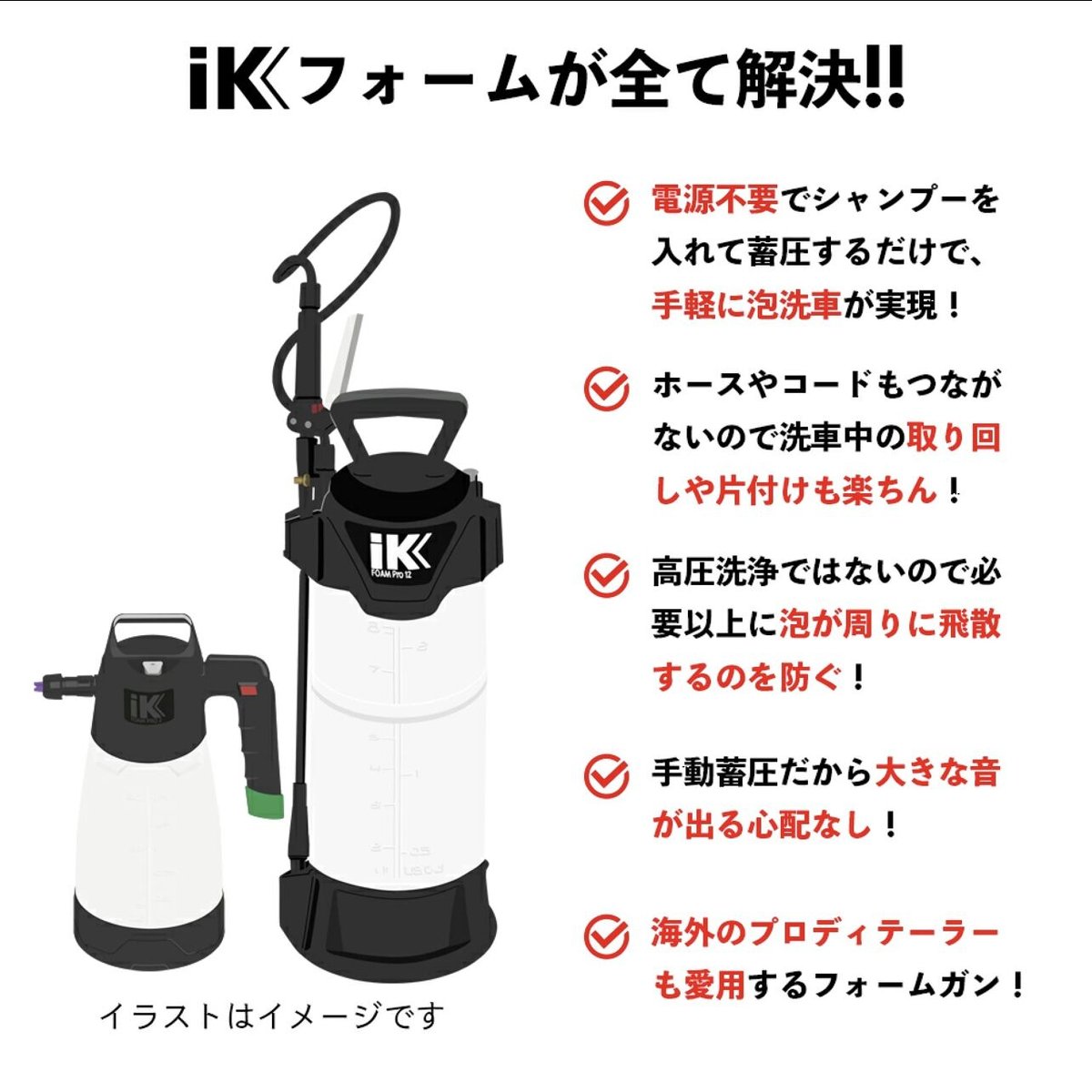 iK FOAM PRO12 (1台) 品番：8.26.76 噴霧器 蓄圧式 iK FOAM Pro12