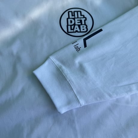Lil Detail Lab.オリジナル【 ホワイト 】5.6オンス ビッグシルエット　ロングスリーブTシャツ