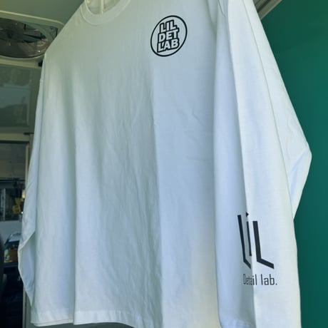 Lil Detail Lab.オリジナル【 ホワイト 】5.6オンス ビッグシルエット　ロングスリーブTシャツ
