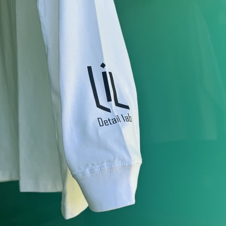 Lil Detail Lab.オリジナル【 ホワイト 】5.6オンス ビッグシルエット　ロングスリーブTシャツ