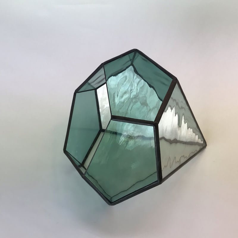 ダイヤ型テラリウム（M シーグリーン） | GlassWorks あまね's STORE