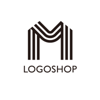 3本のつながりM｜アルファベット・M・つながり・サポート・リンク・かっこいい・IT・インターネット・ネットサービス・テクノロジー・AI・情報・産業・設備・工業・コンサルタント・士業