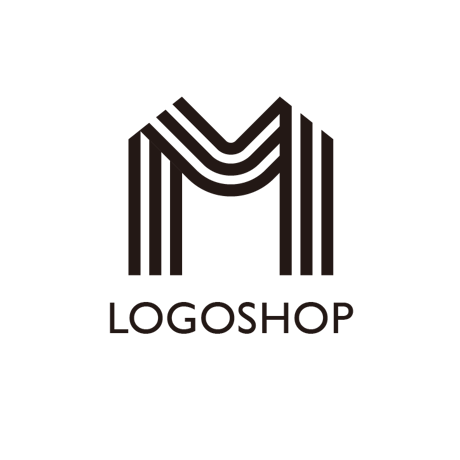 3本のつながりM｜アルファベット・M・つながり・サポート・リンク・かっこいい・IT・インターネット・ネットサービス・テクノロジー・AI・情報・産業・設備・工業・コンサルタント・士業