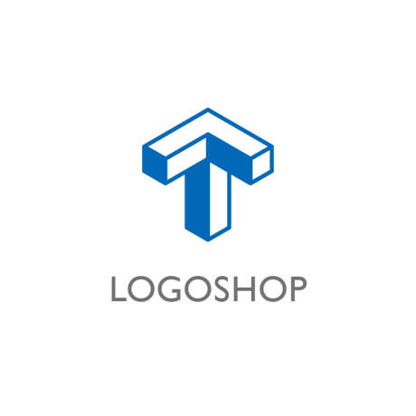 立体ブロックT｜アルファベット・T・立体・ブロック・IT・インターネット・ネットサービス・テクノロジー・AI・情報・産業・設備・工業・コンサルタント・士業