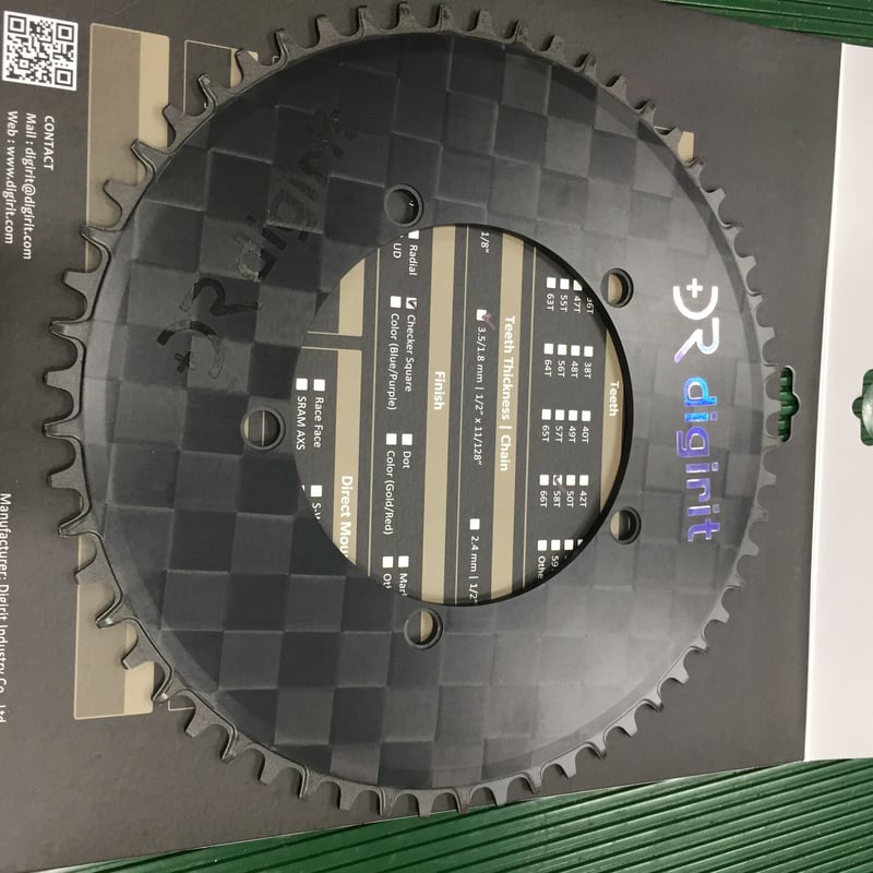 digirit カーボン チェーンリング 58t