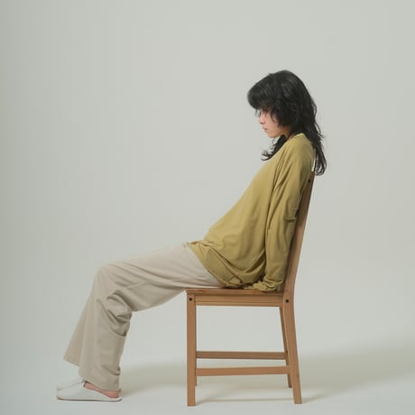 CHASHMERE SILK RAGLAN T-SHIRTS (カーキ)
