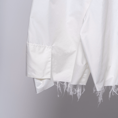 respect JINRUI nylon cargo pants(half) WHITE