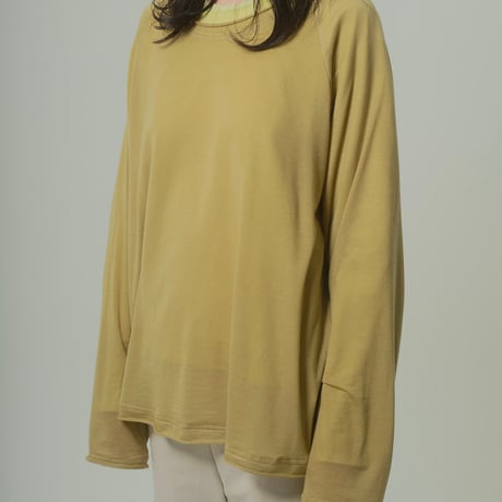 CHASHMERE SILK RAGLAN T-SHIRTS (カーキ)