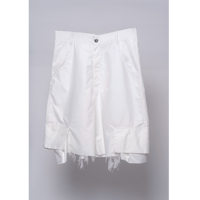 respect JINRUI nylon cargo pants(half) WHITE
