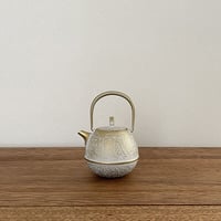 空間鋳造 鉄急須 Egg 小 Champagne（白金色）